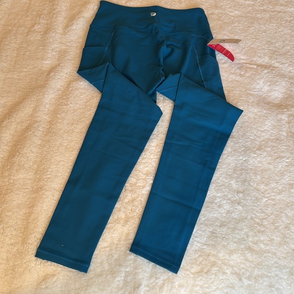 Amazon iuga high waist yoga pants peacock blue women’s size medium NWT - Picture 7 of 11